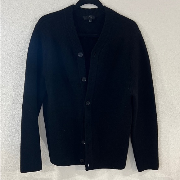 COS Classic Black Men's Cardigan - Picture 1 of 2